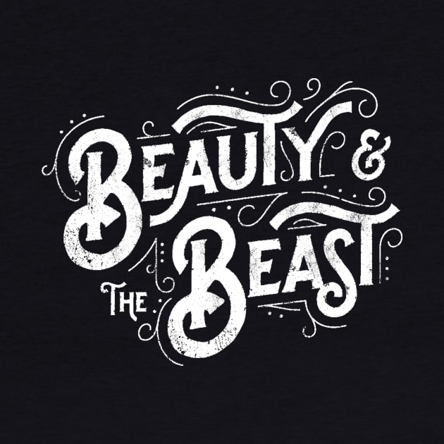 Beauty and the Beast Vintage Typography by ballhard